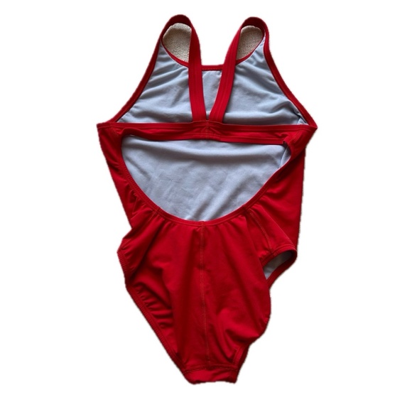 Nike Women's Red Fastback 1-Piece Swimsuit - 8 - Picture 4 of 9